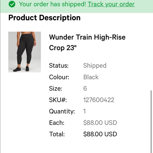 Lululemon winder train HR crop 23” - Picture 4 of 5
